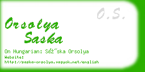 orsolya saska business card